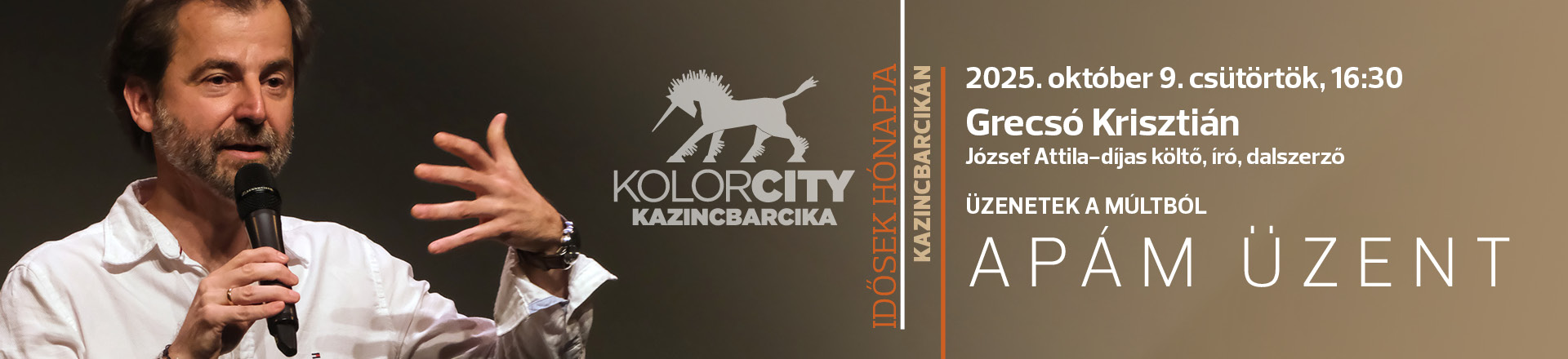 Apám üzent - Grecsó Krisztián család- és emlékezéstörténeti estje
